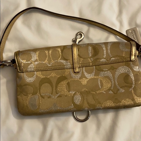 Coach gold lurex evening clutch - Picture 5 of 5